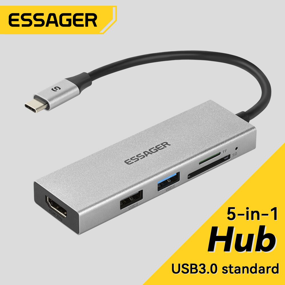 Docking Station Usb C - Essager 5 in 1 USB C