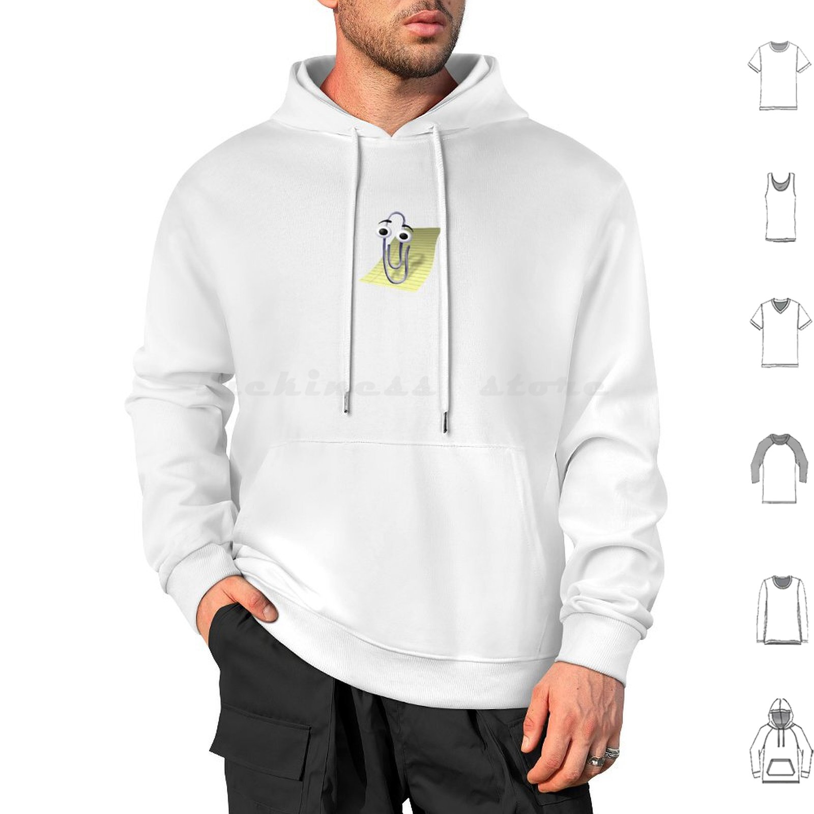 Office Print Tech - Microsoft Clippy Office Assistant Hoodies Long