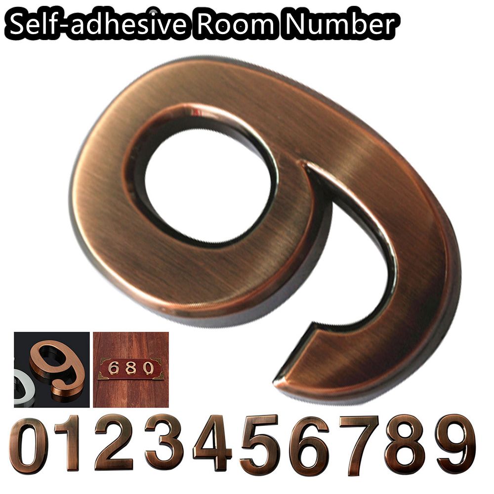 Digital Signature Pad - 1 PC 3D Bronze Numeral Self-adhesive