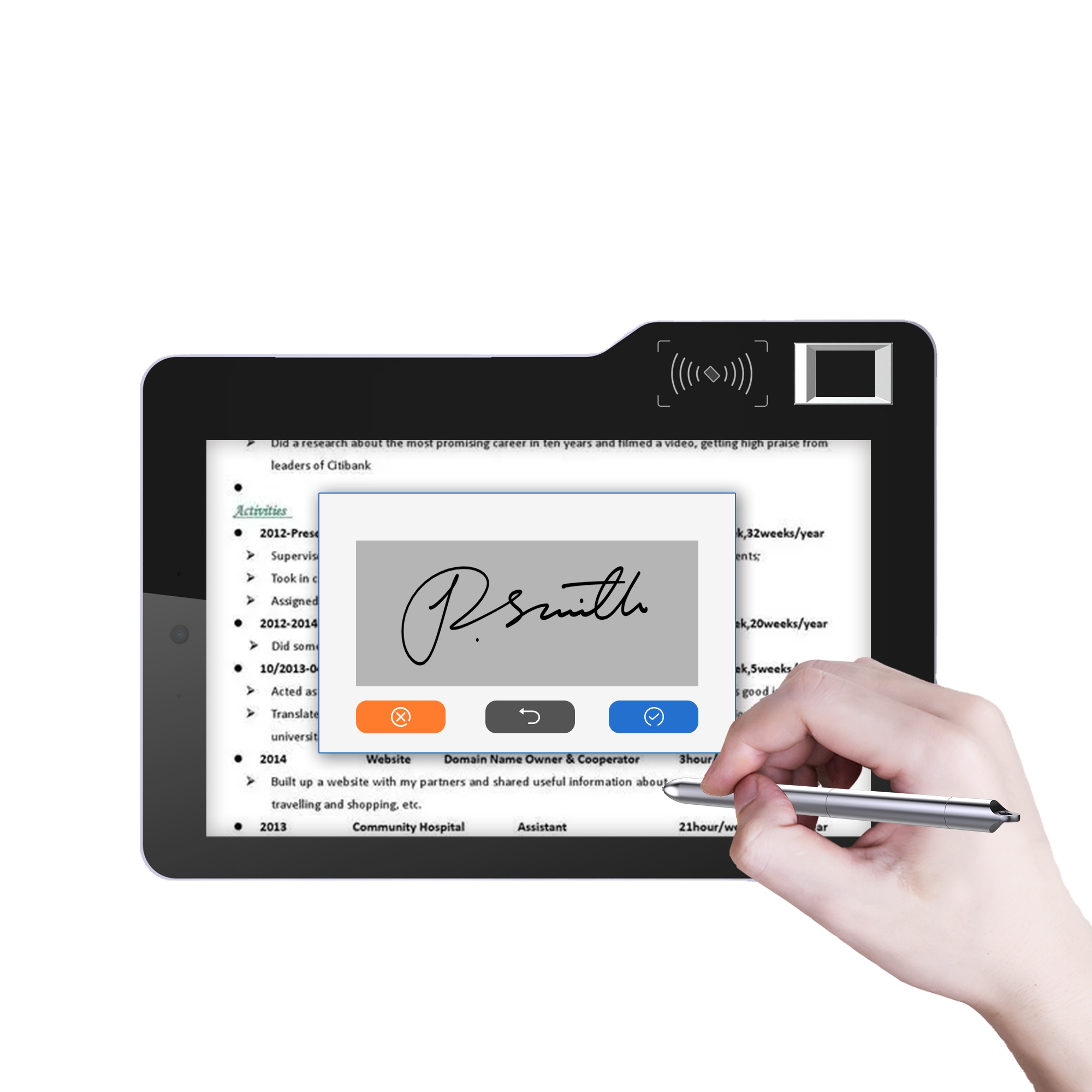 Digital Signature Pad - MT610 10.1 Inch Android Tablet with