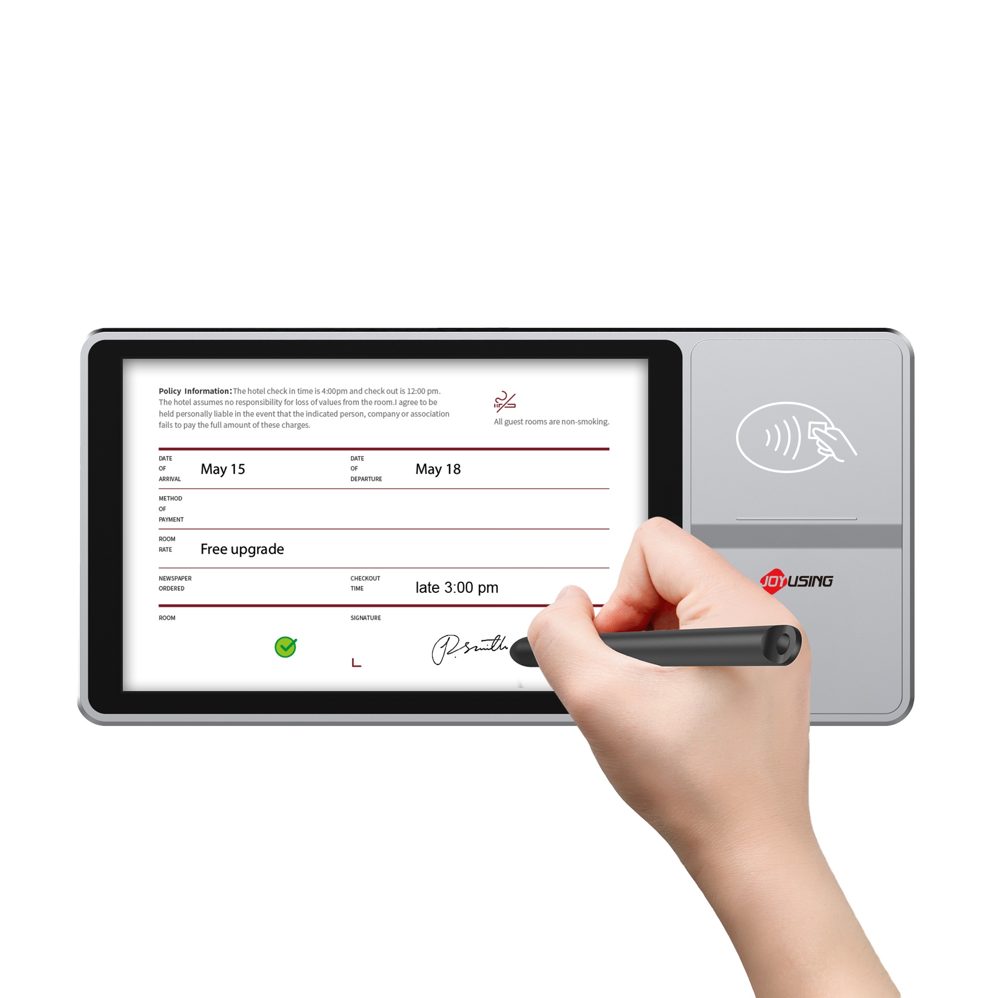 Digital Signature Pad - NFC Fingerprint & Camera Document Scanner