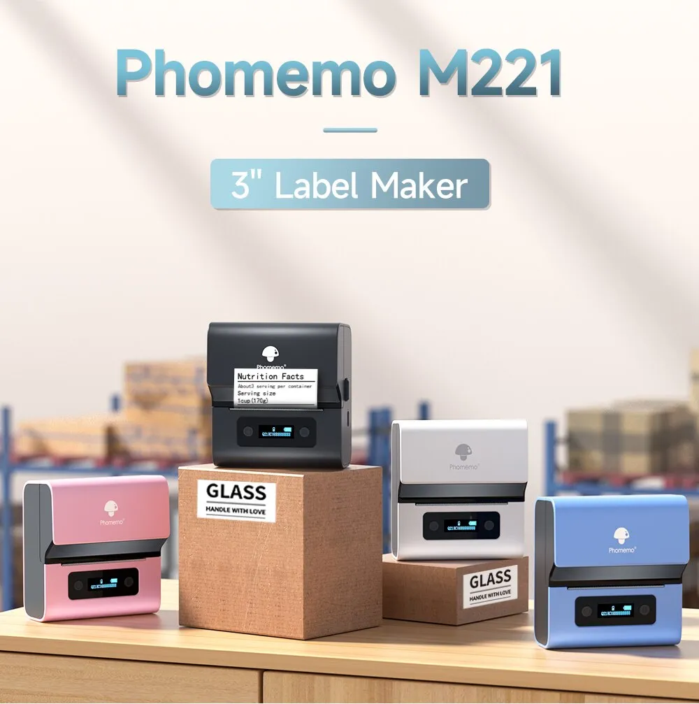 Real Phomemo M221 3inch Waterp - Label Printer Thermal ulasan dan harga