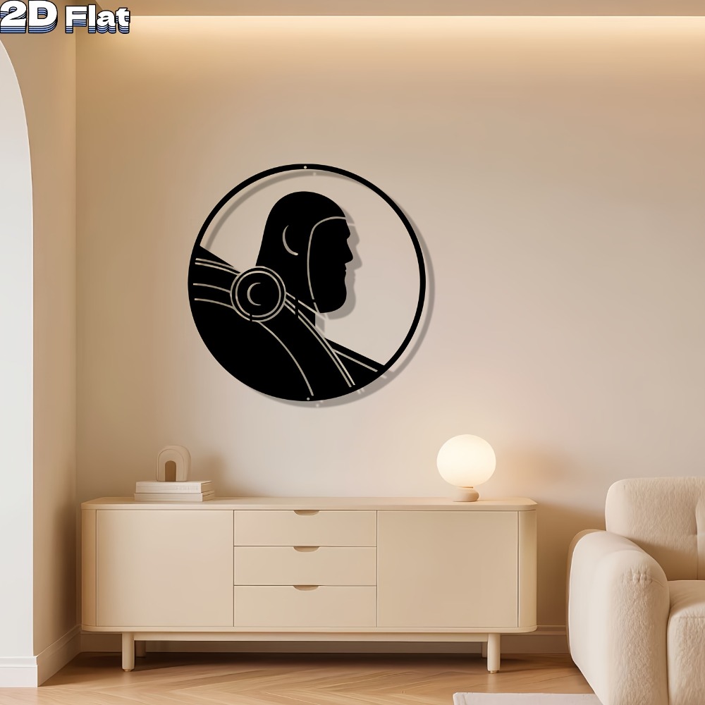 Modern Robot Aluminum Wall Art - Office Tech Decor ulasan dan harga