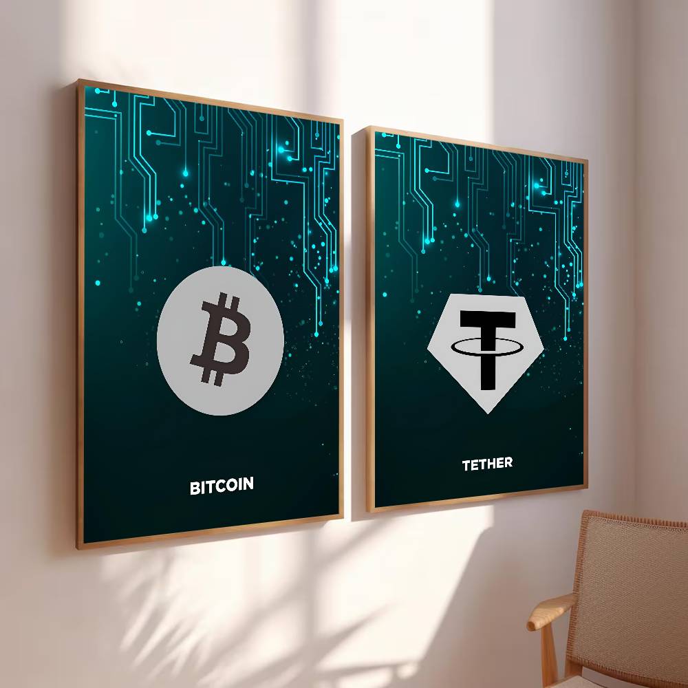 Tech Circuit Crypto Symbol Pos - Office Tech Decor ulasan dan harga