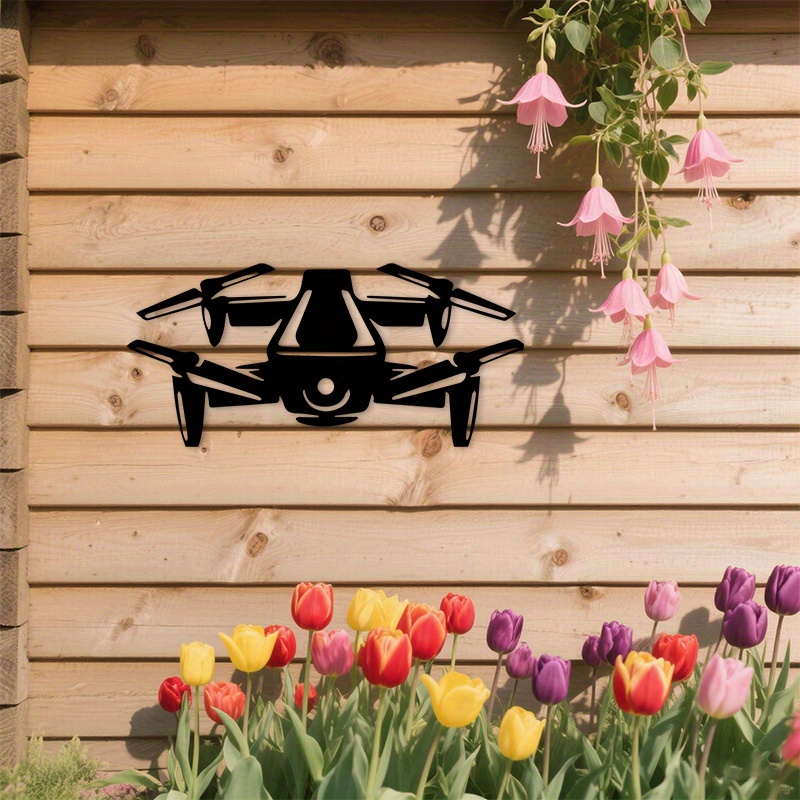 Drone Silhouette Metal Wall Ar - Office Tech Decor ulasan dan harga