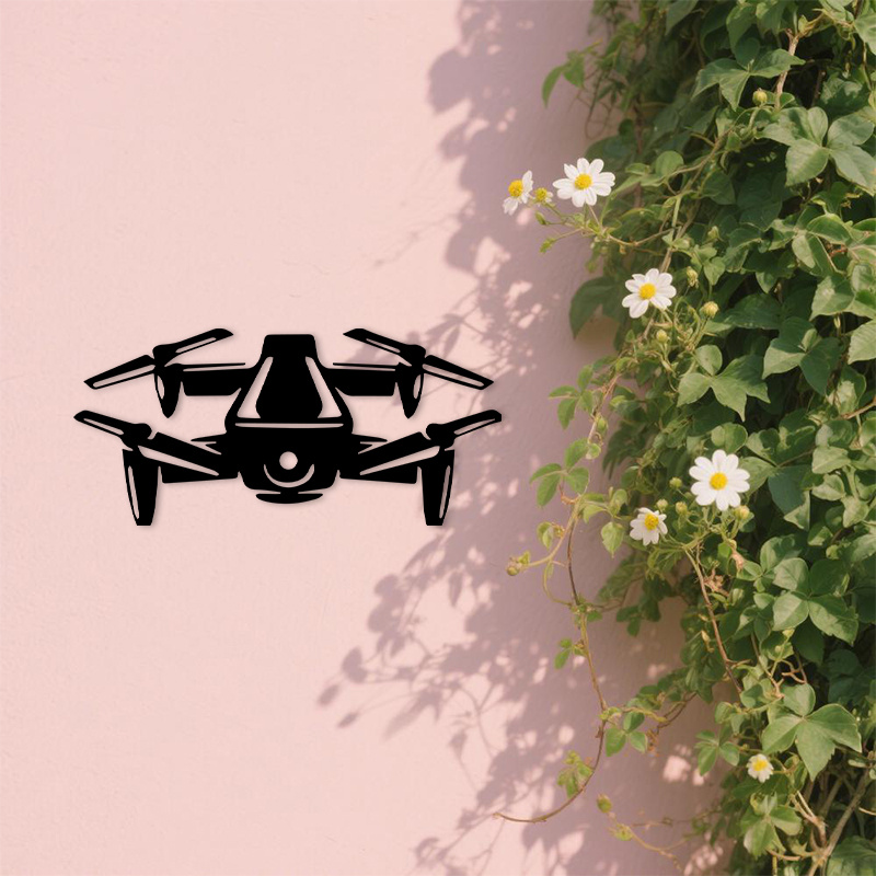 Drone Silhouette Metal Wall Ar - Office Tech Decor ulasan dan harga