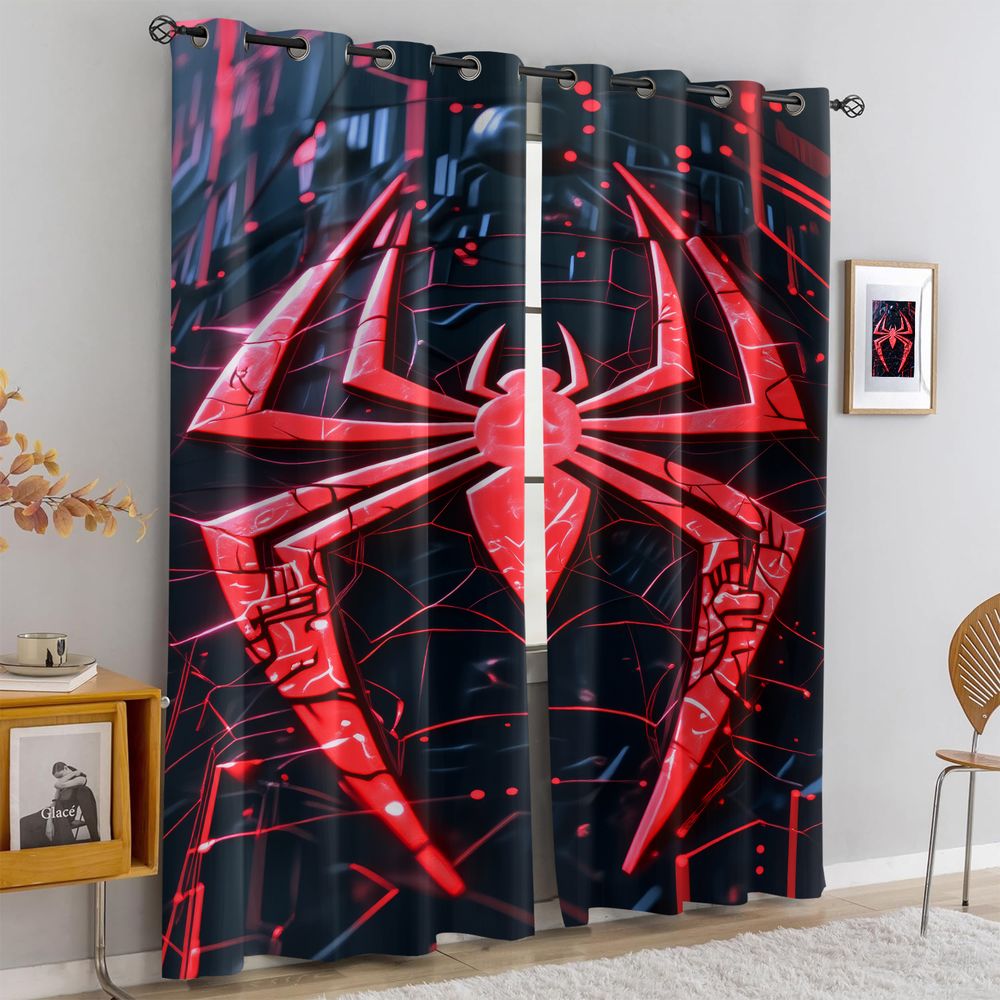Spider Print Curtains Futurist - Office Print Tech ulasan dan harga