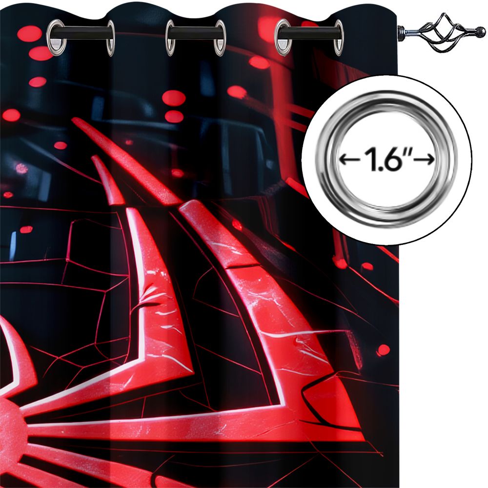 Spider Print Curtains Futurist - Office Print Tech ulasan dan harga