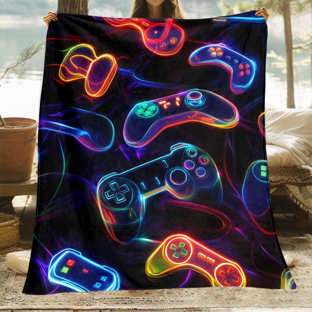 Vibrant Gamepad Tech Art Throw - Office Tech Decor ulasan dan harga