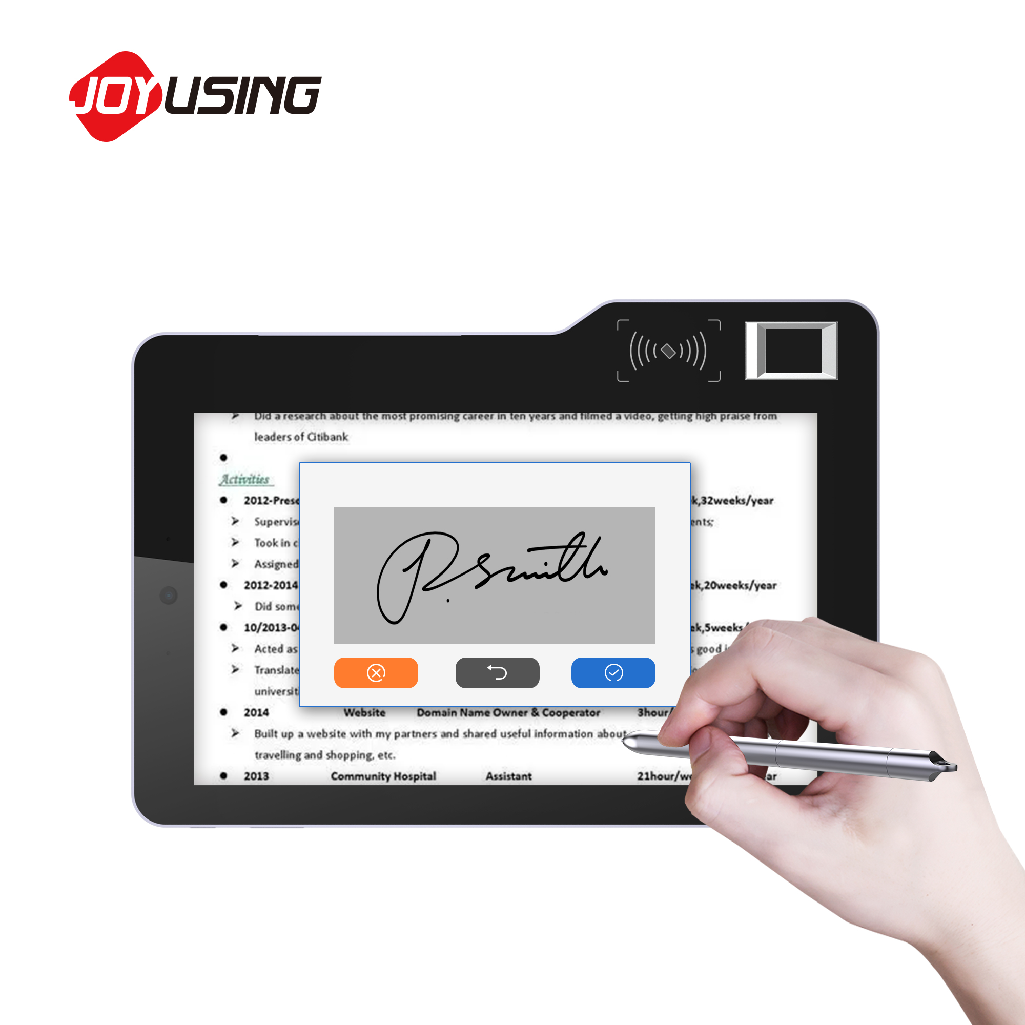 Mobile Biometric Android Table - Digital Signature Pad ulasan dan harga