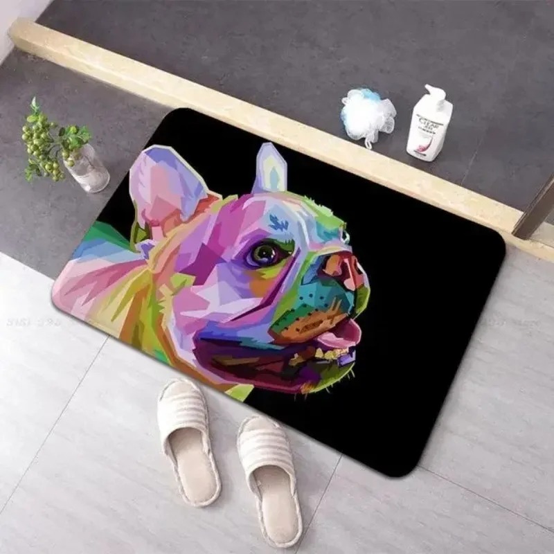 Abstract Topo Doormat Neon Blu - Office Print Tech ulasan dan harga