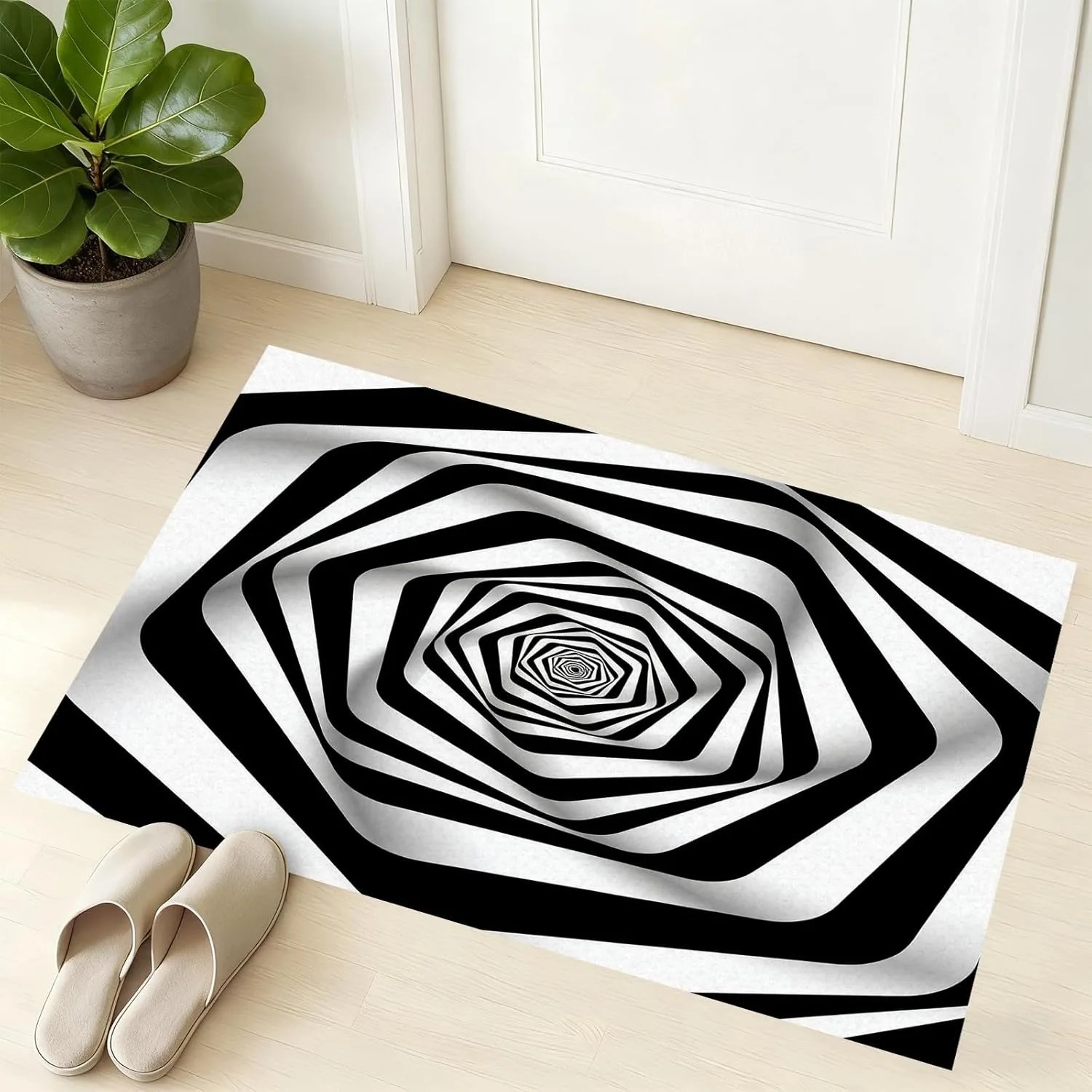 Abstract Topo Doormat Neon Blu - Office Print Tech ulasan dan harga