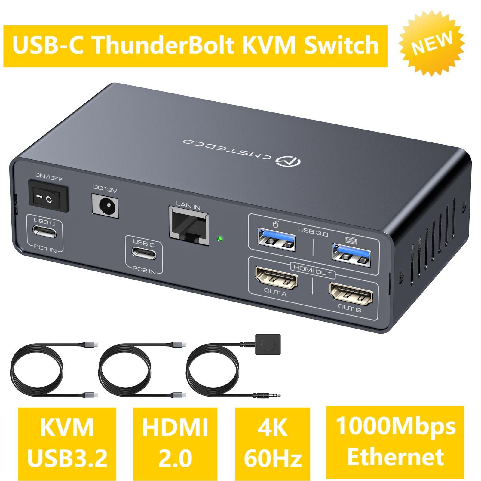 USB C KVM Switch 2 Monitors 2  - Docking Station Usb C ulasan dan harga