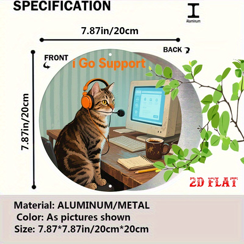 CIFBUY 2D Flat Funny Tech Supp - Office Tech Decor ulasan dan harga