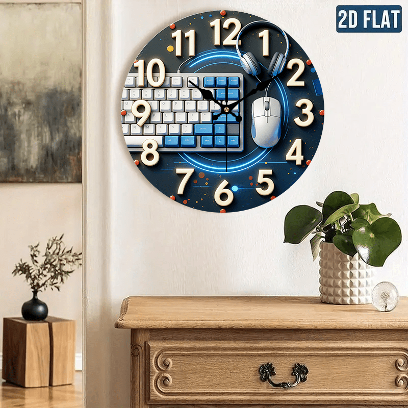 2D Flat, 1pc, Tech-Style Woode - Tech Office Wall ulasan dan harga