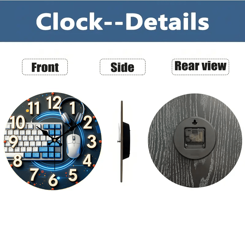 2D Flat, 1pc, Tech-Style Woode - Tech Office Wall ulasan dan harga