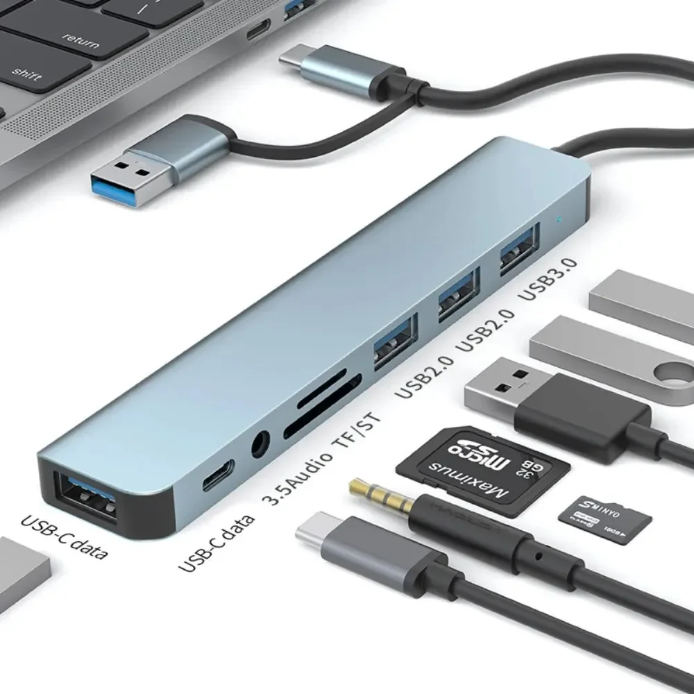 8 In 2 USB-C Hub With 3.0 SD/T - Docking Station Usb C ulasan dan harga