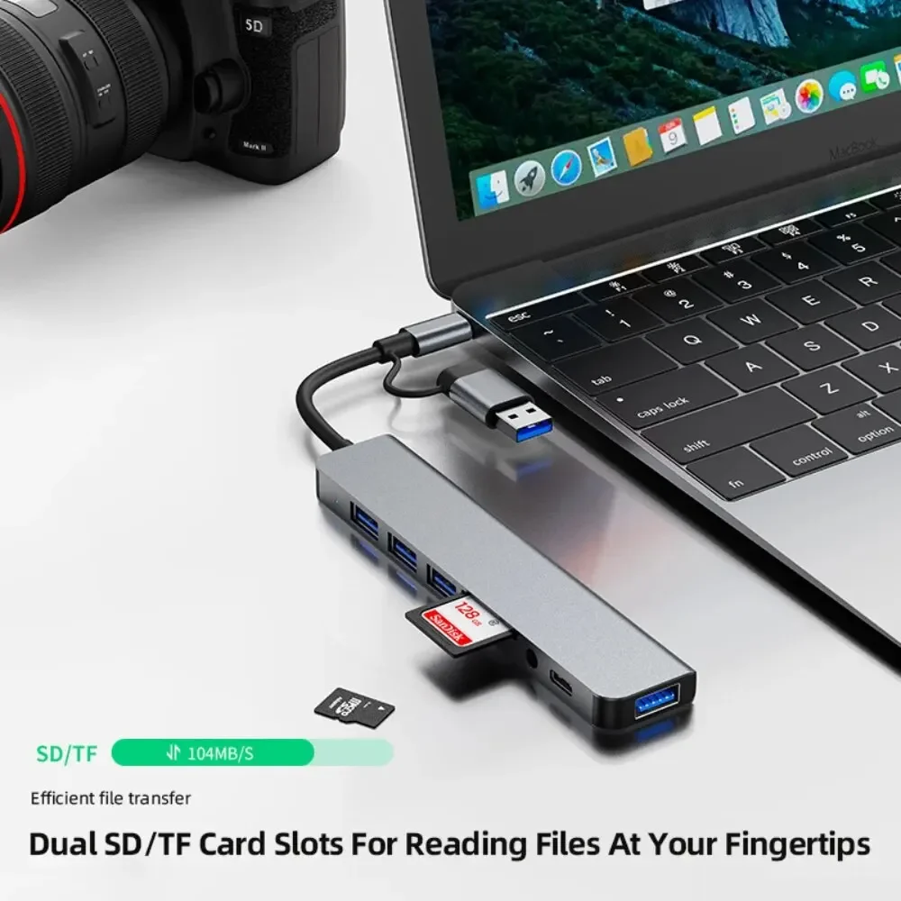 8 In 2 USB-C Hub With 3.0 SD/T - Docking Station Usb C ulasan dan harga