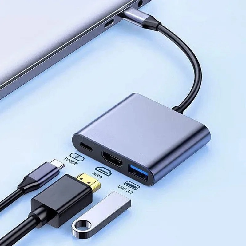 USB C HUB 3in1 Type C 3.0 to H - Docking Station Usb C ulasan dan harga