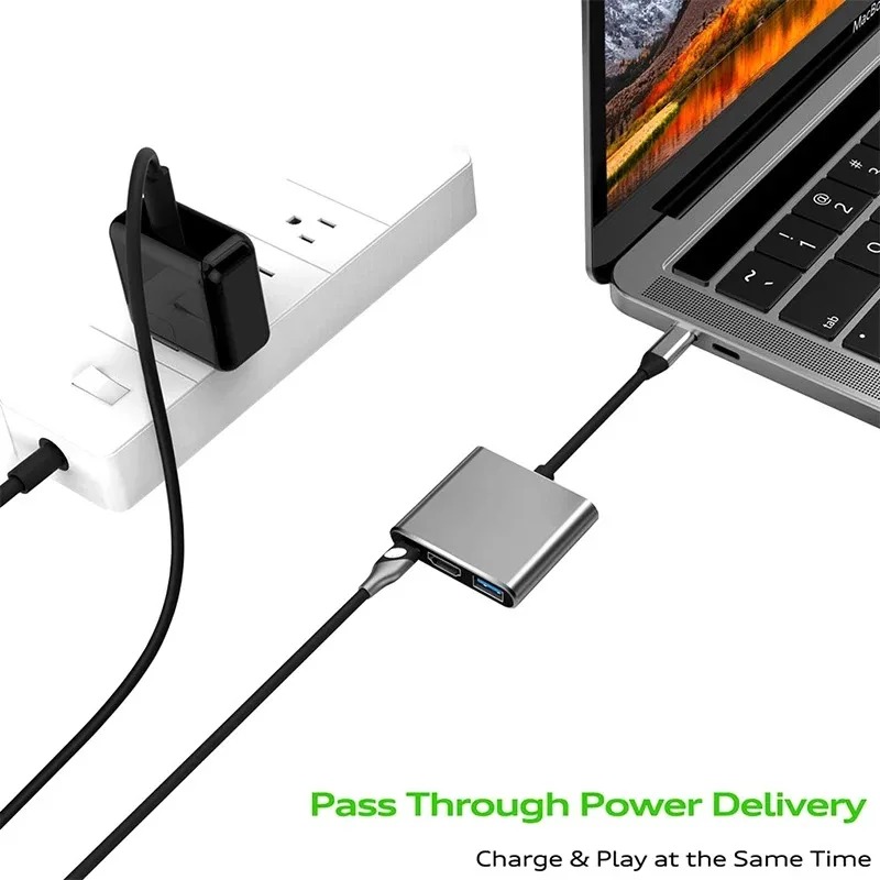 USB C HUB 3in1 Type C 3.0 to H - Docking Station Usb C ulasan dan harga