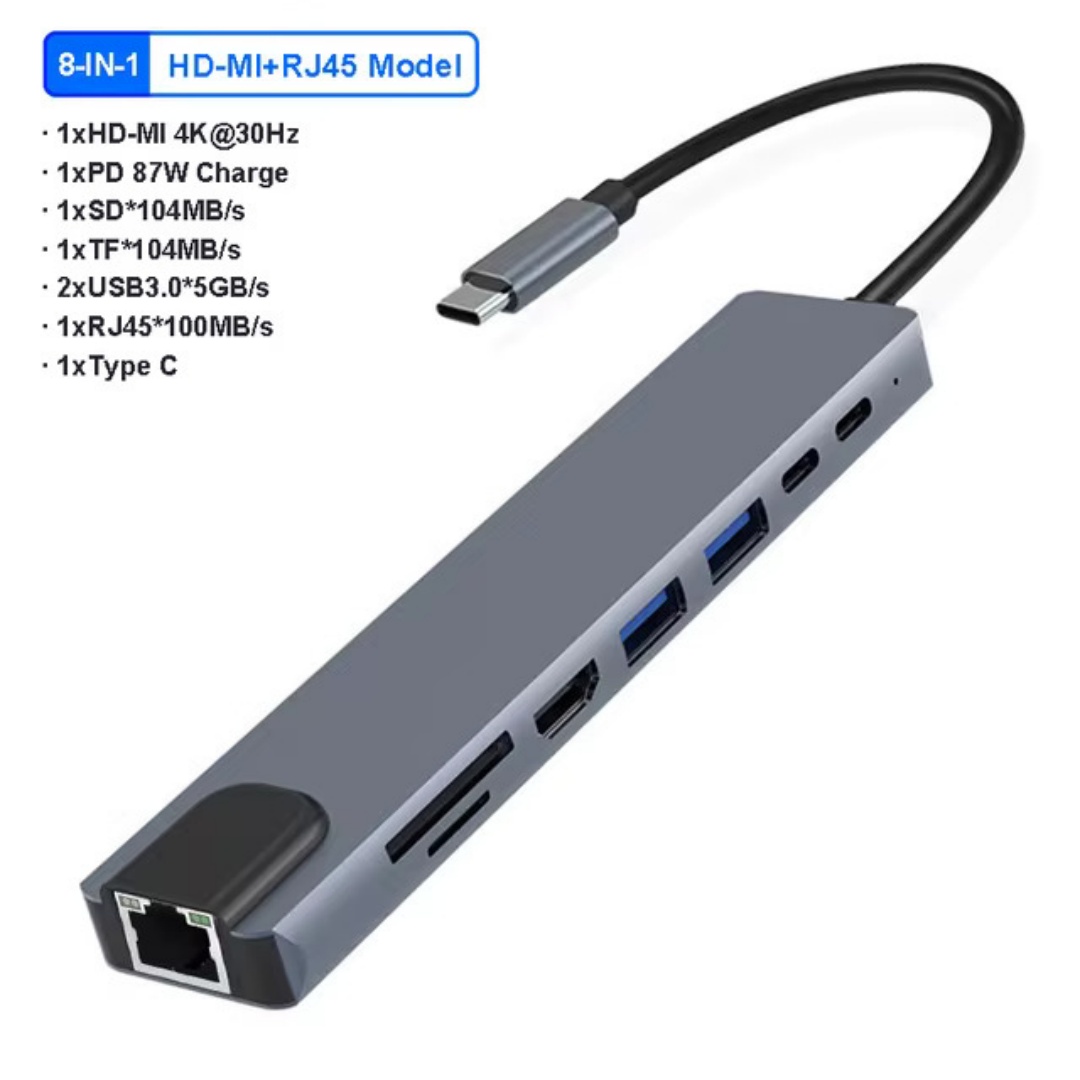 4/7/8/11in1 Docking Hub 4K USB - Docking Station Usb C ulasan dan harga