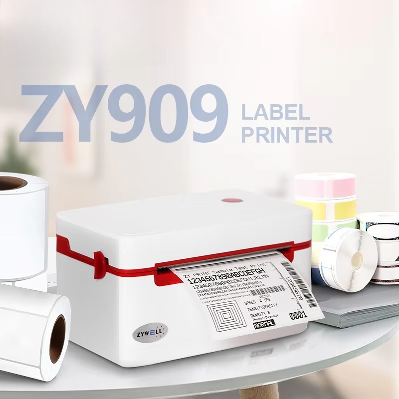 New ZY909 4 Inches Shipping La - Label Printer Thermal ulasan dan harga