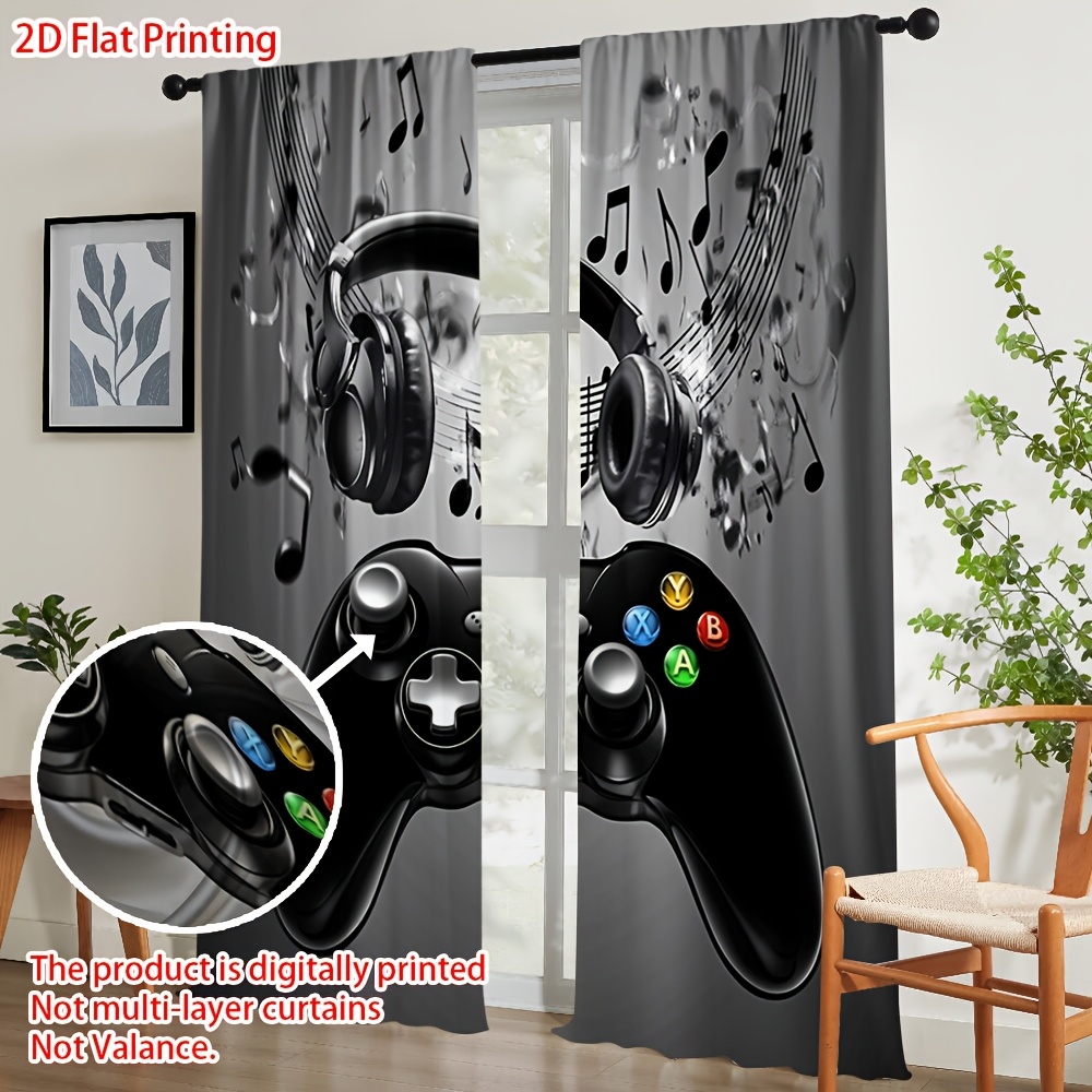 2pcs Game Controller Curtains  - Office Tech Decor ulasan dan harga
